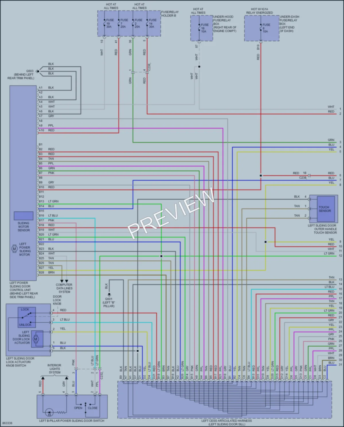 2024 Honda Odyssey Trunk Tailgate Fuel Door wiring diagram preview