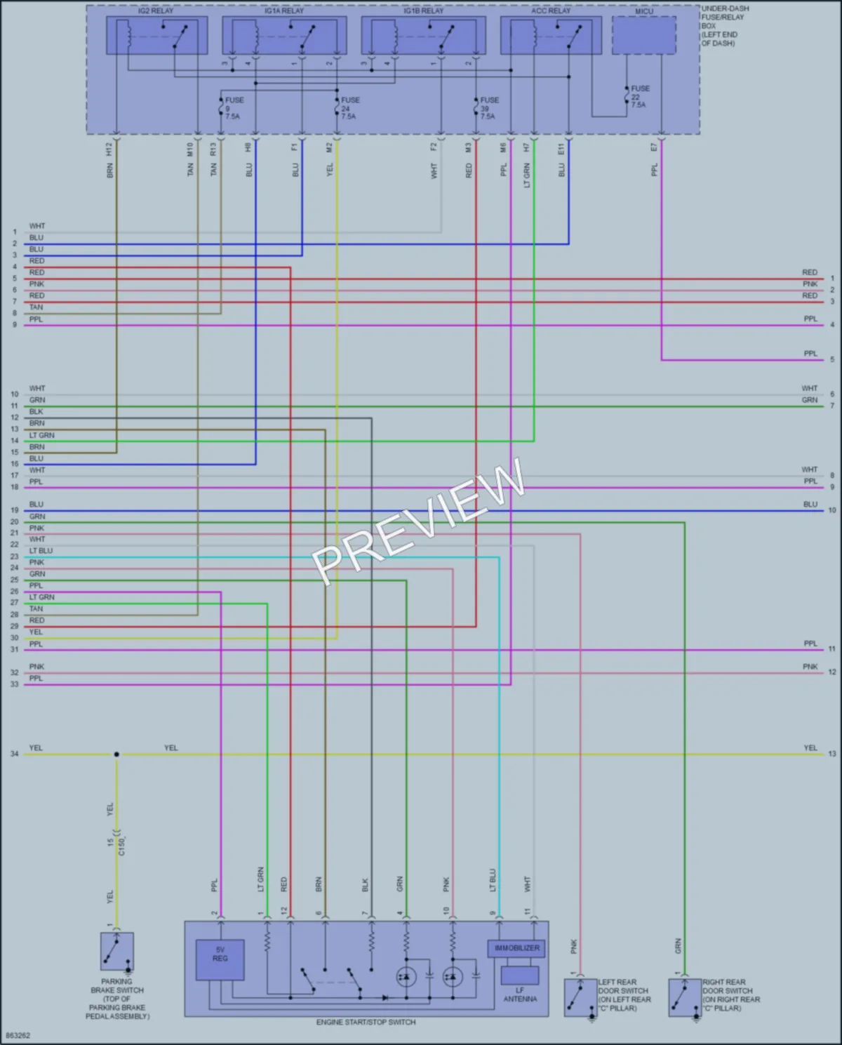 2024 Honda Passport Anti Theft wiring diagram preview