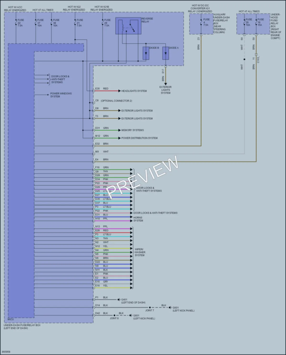 2024 Honda Passport Body Control Modules wiring diagram preview