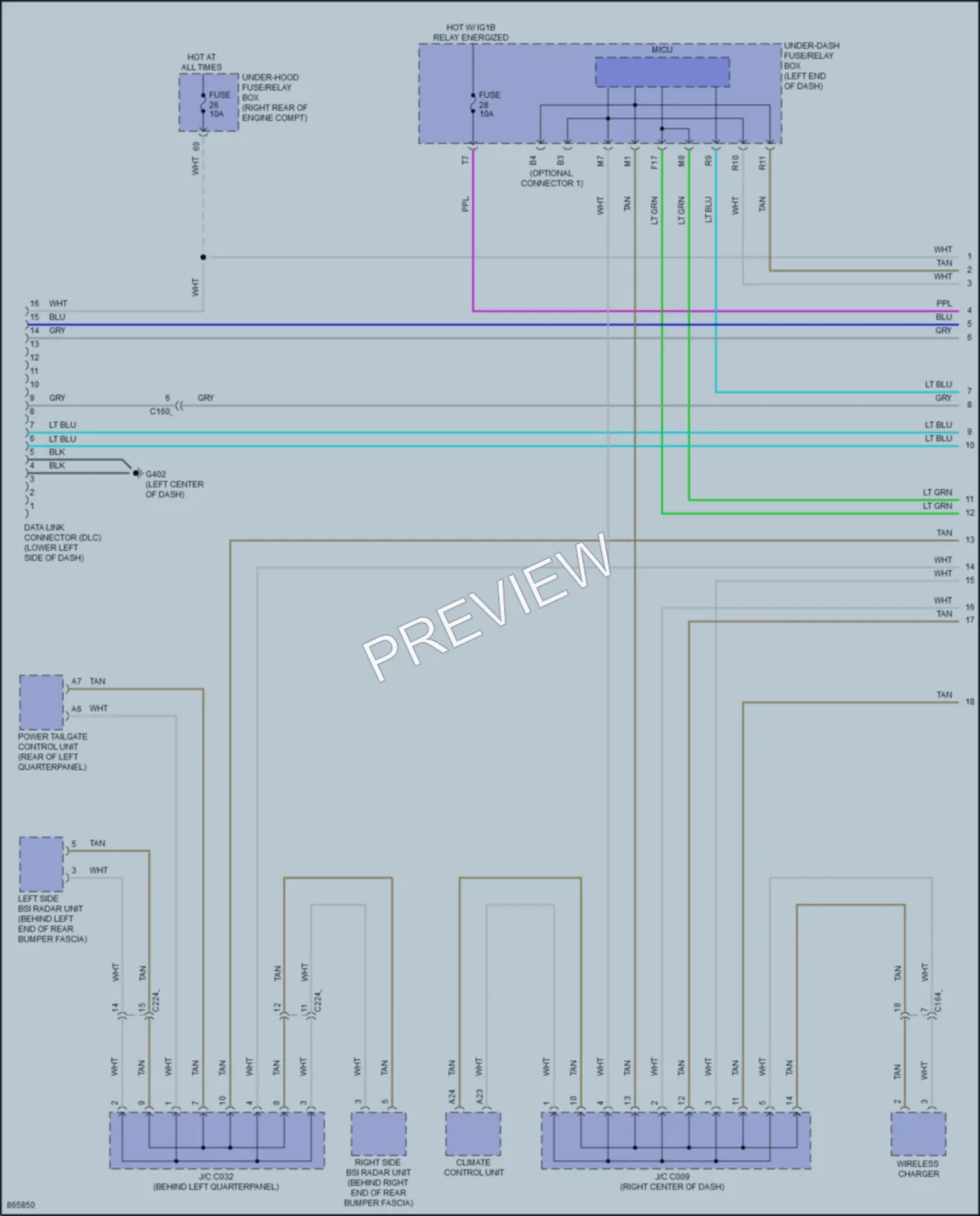 2024 Honda Passport Computer Data Lines wiring diagram preview