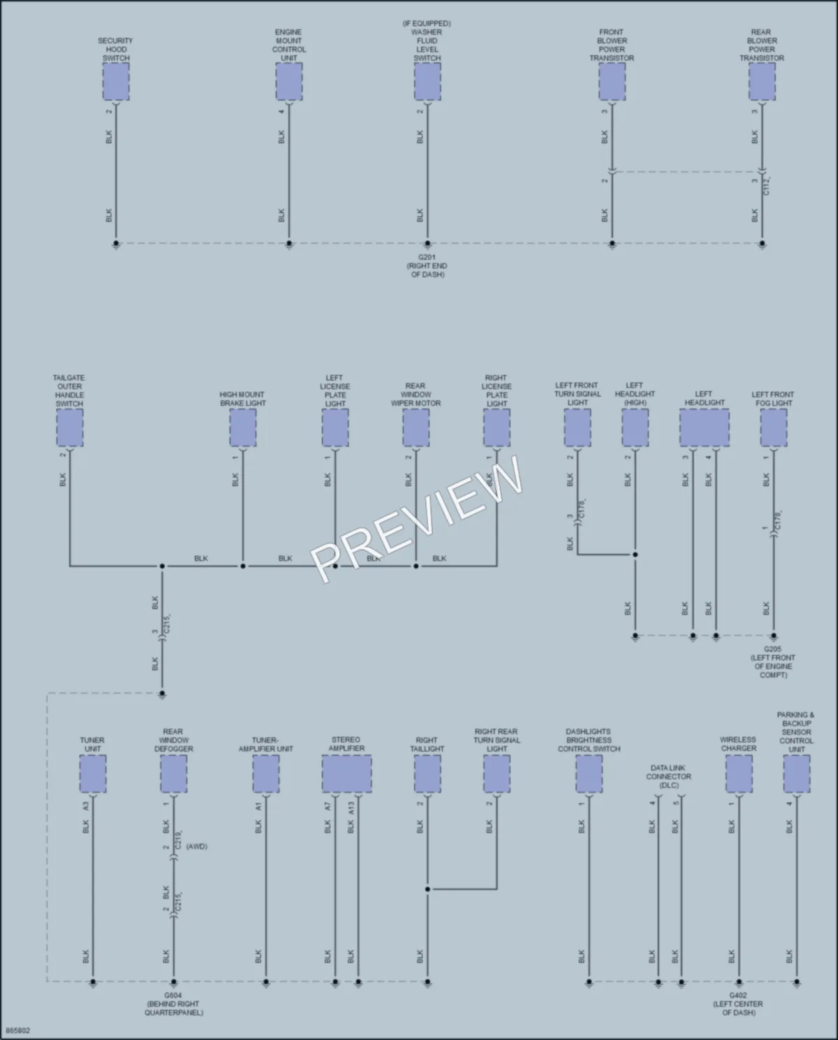 2024 Honda Passport Ground Distribution wiring diagram preview