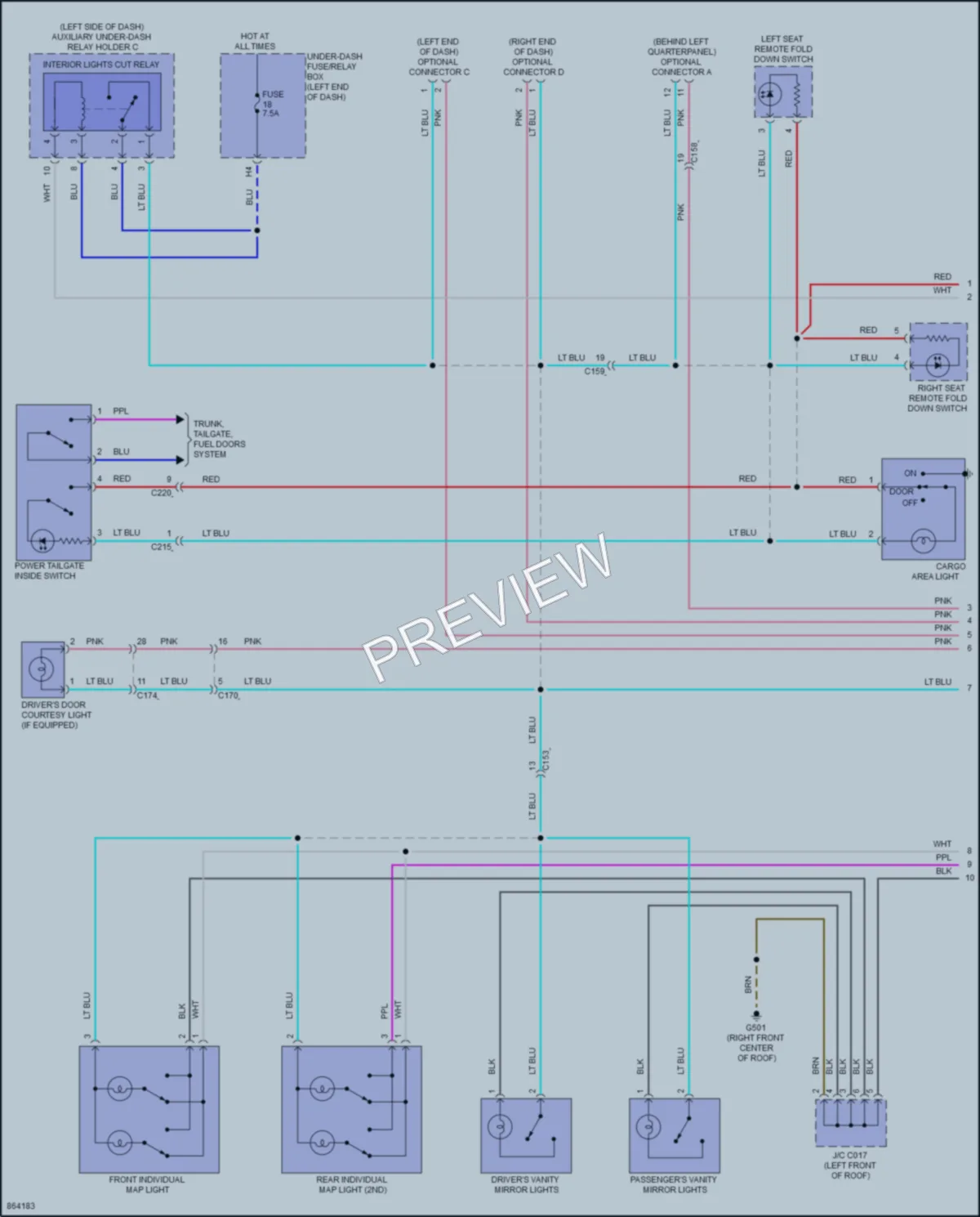 2024 Honda Passport Interior Lights wiring diagram preview