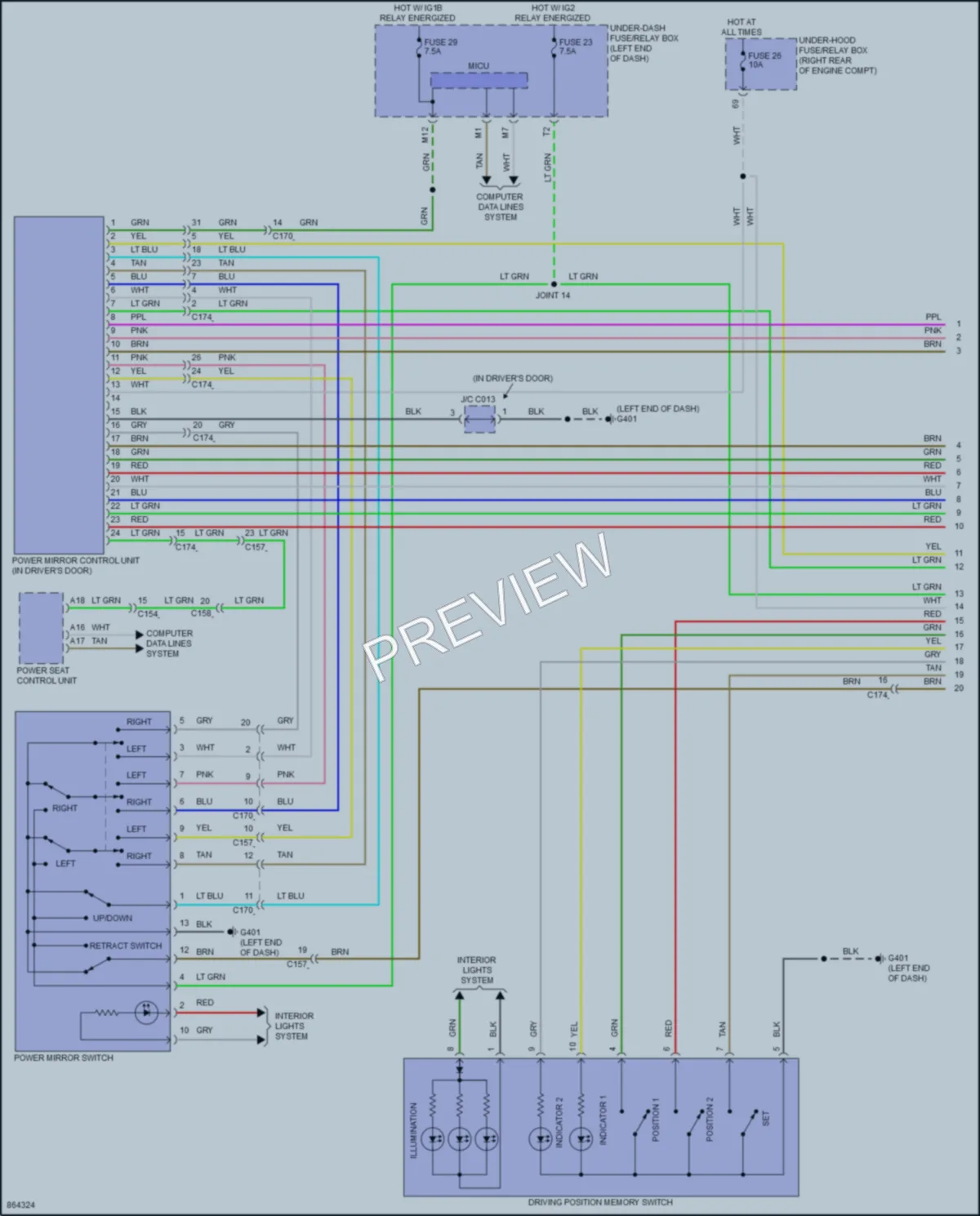 2024 Honda Passport Memory Systems wiring diagram preview