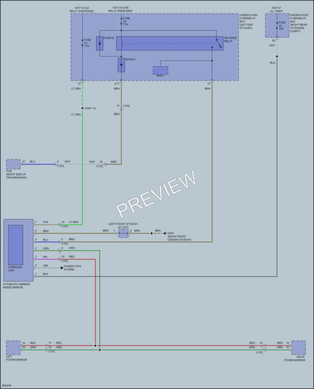 2024 Honda Passport Power Mirrors wiring diagram preview
