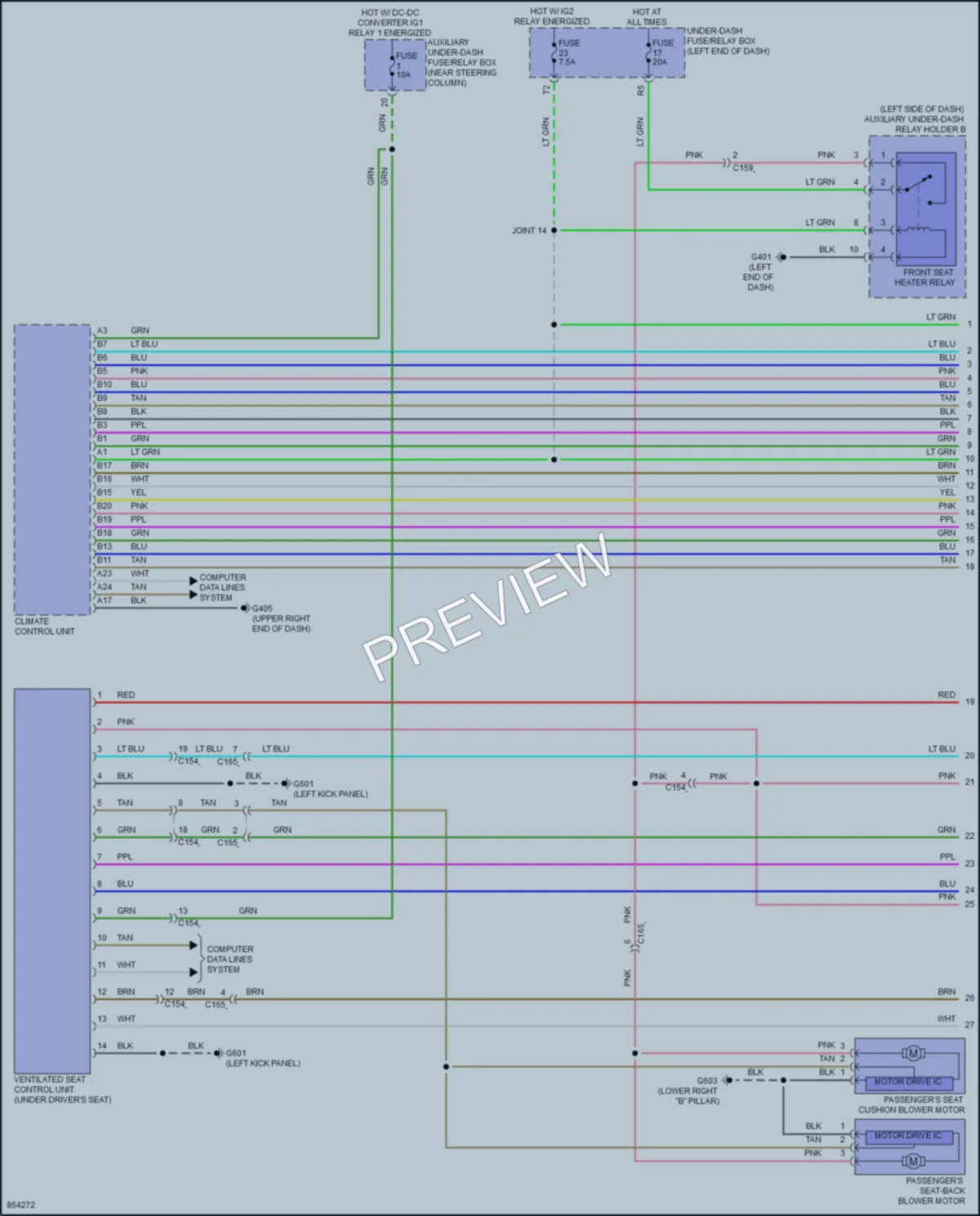2024 Honda Passport Power Seats wiring diagram preview
