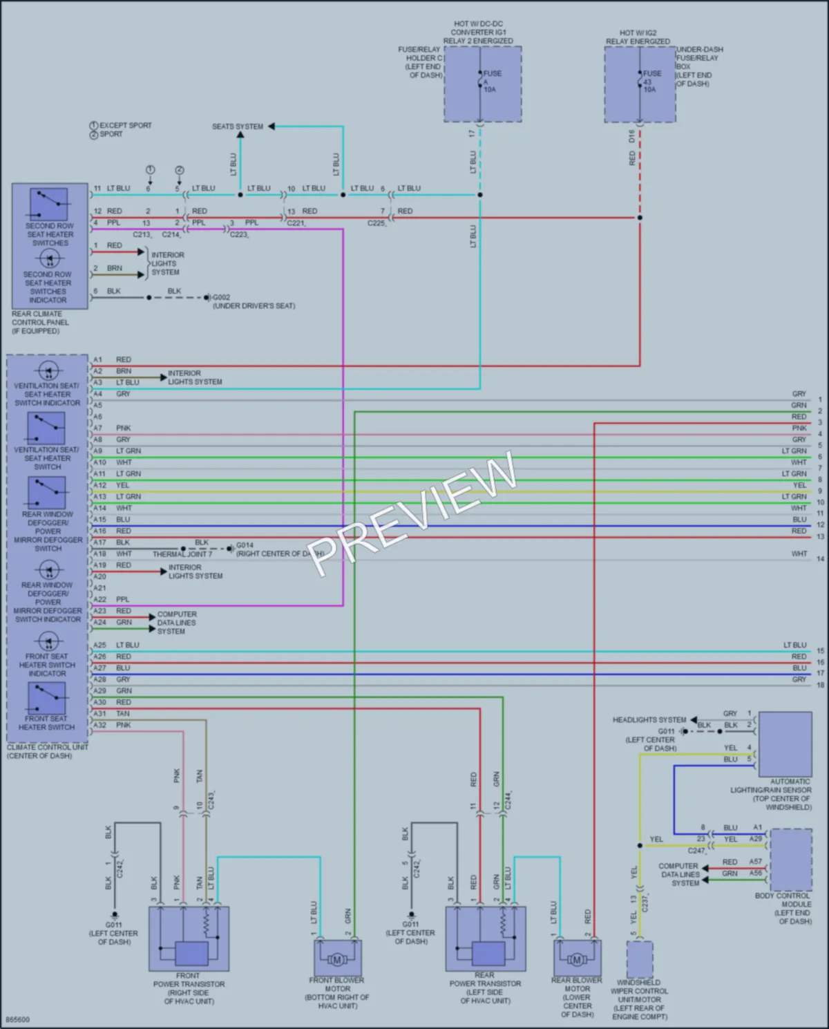 2024 Honda Pilot Air Conditioning wiring diagram preview