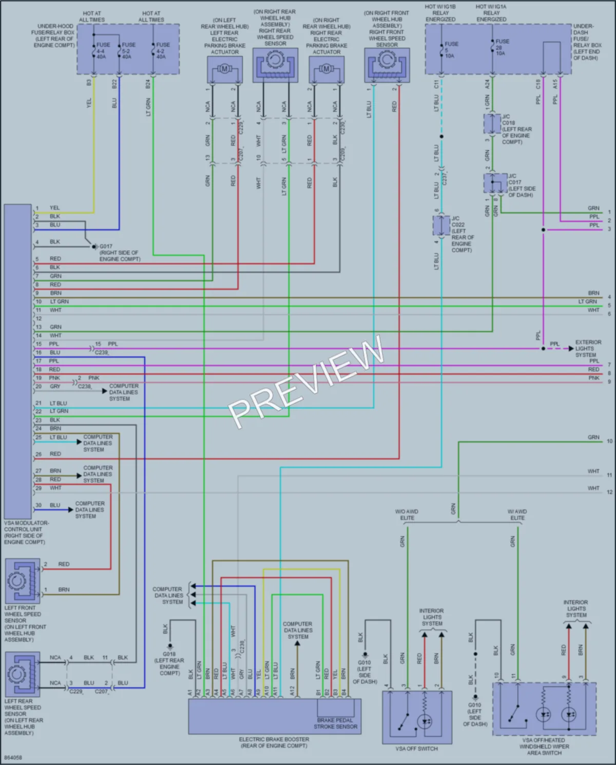 2024 Honda Pilot Anti Lock Brakes wiring diagram preview