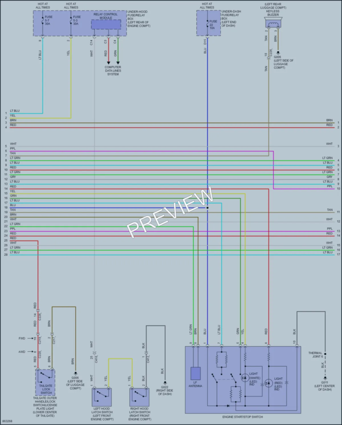 2024 Honda Pilot Anti Theft wiring diagram preview