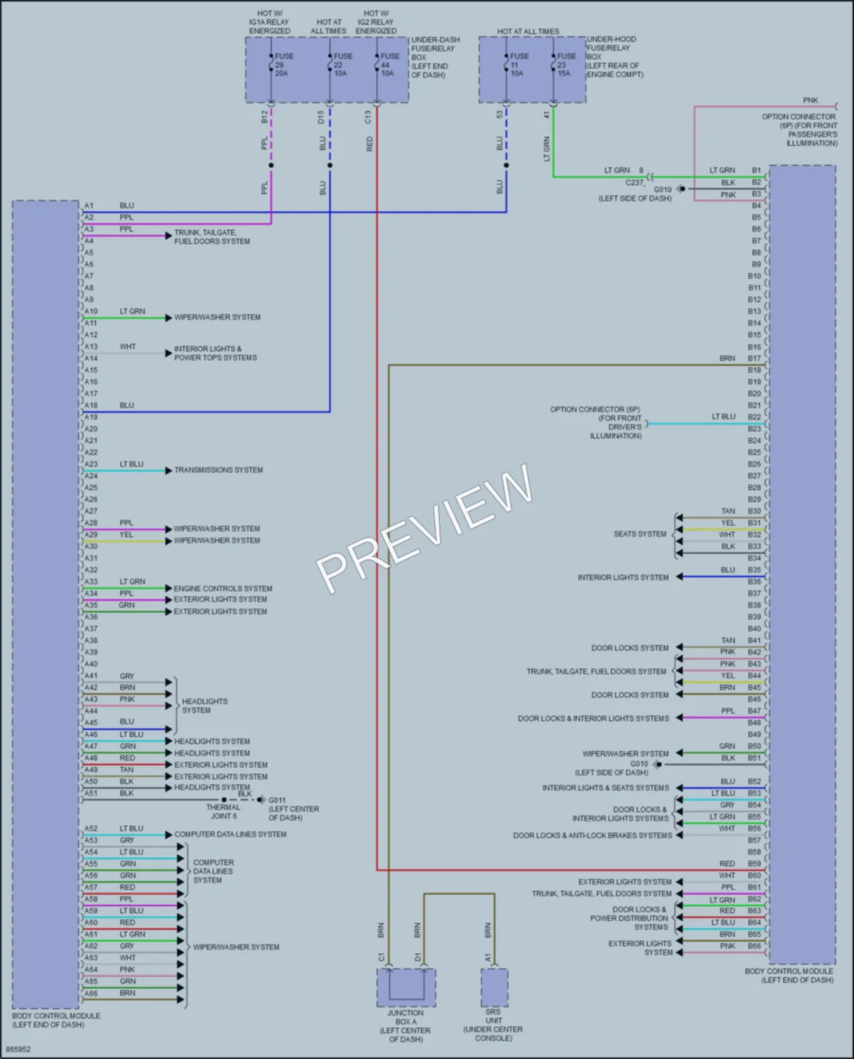 2024 Honda Pilot Body Control Modules wiring diagram preview