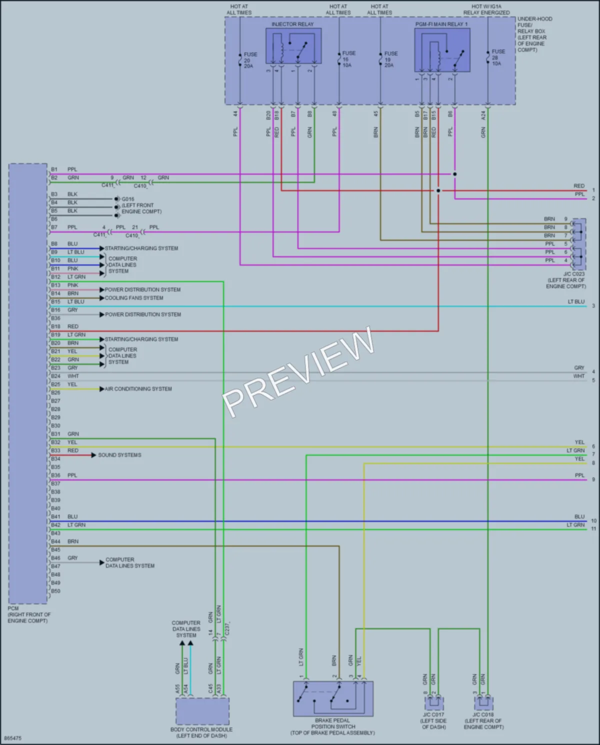 2024 Honda Pilot Engine Performance wiring diagram preview