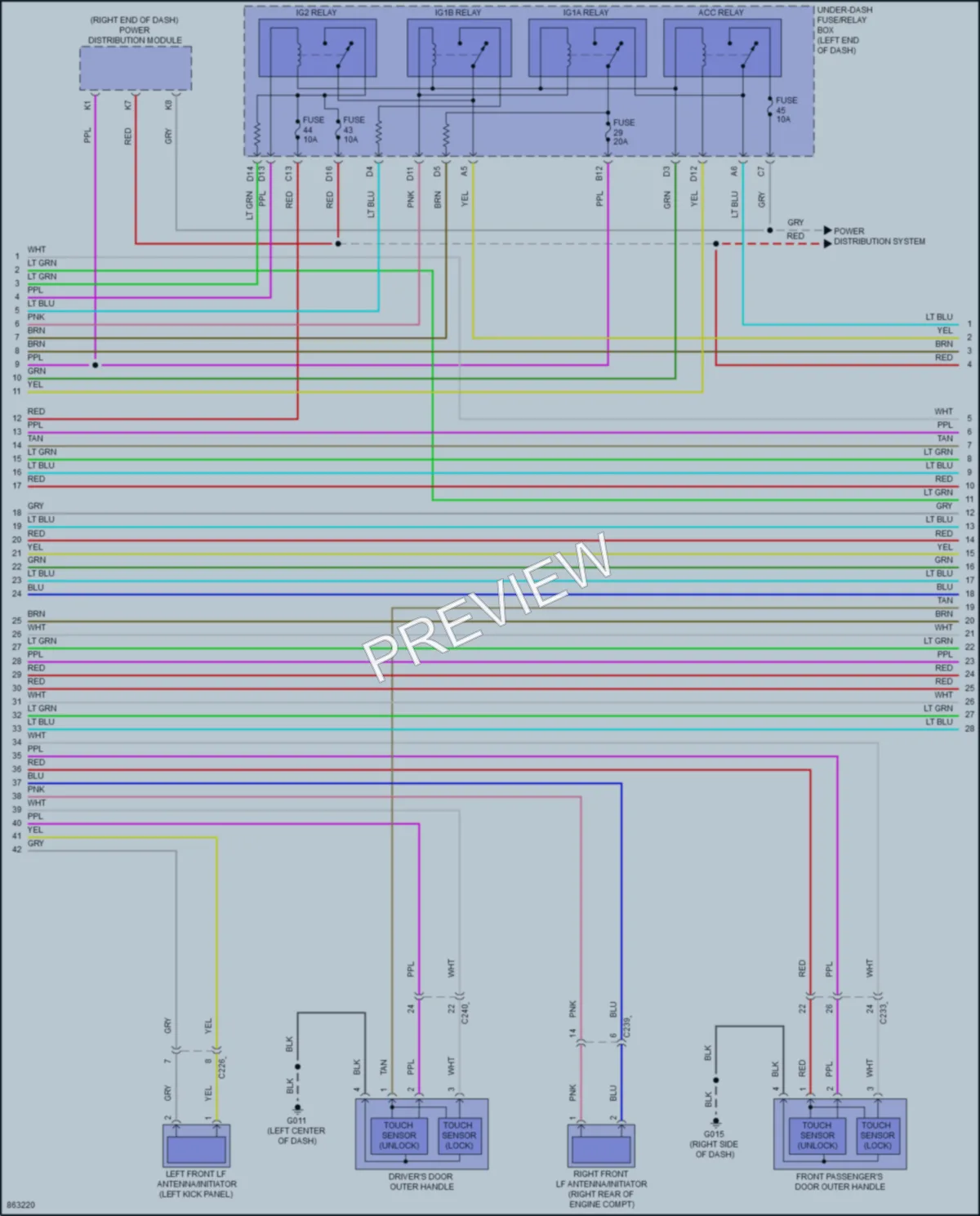 2024 Honda Pilot Power Door Locks wiring diagram preview