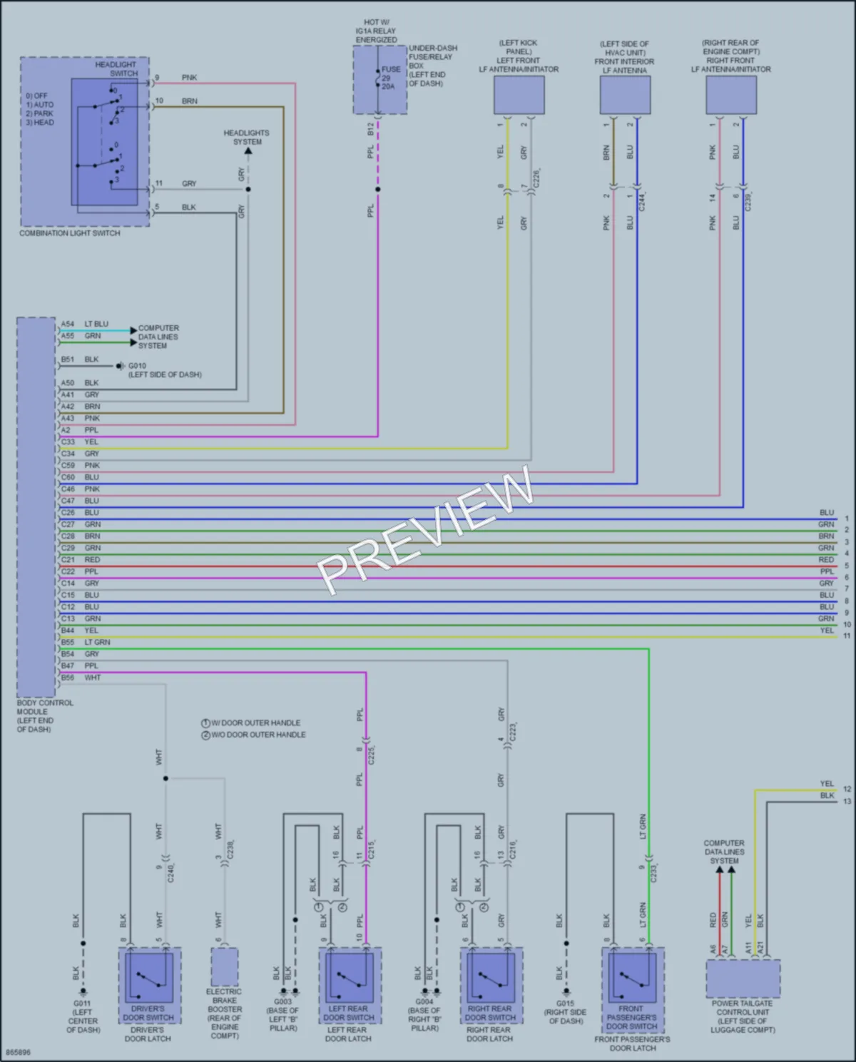 2024 Honda Pilot Warning Systems wiring diagram preview