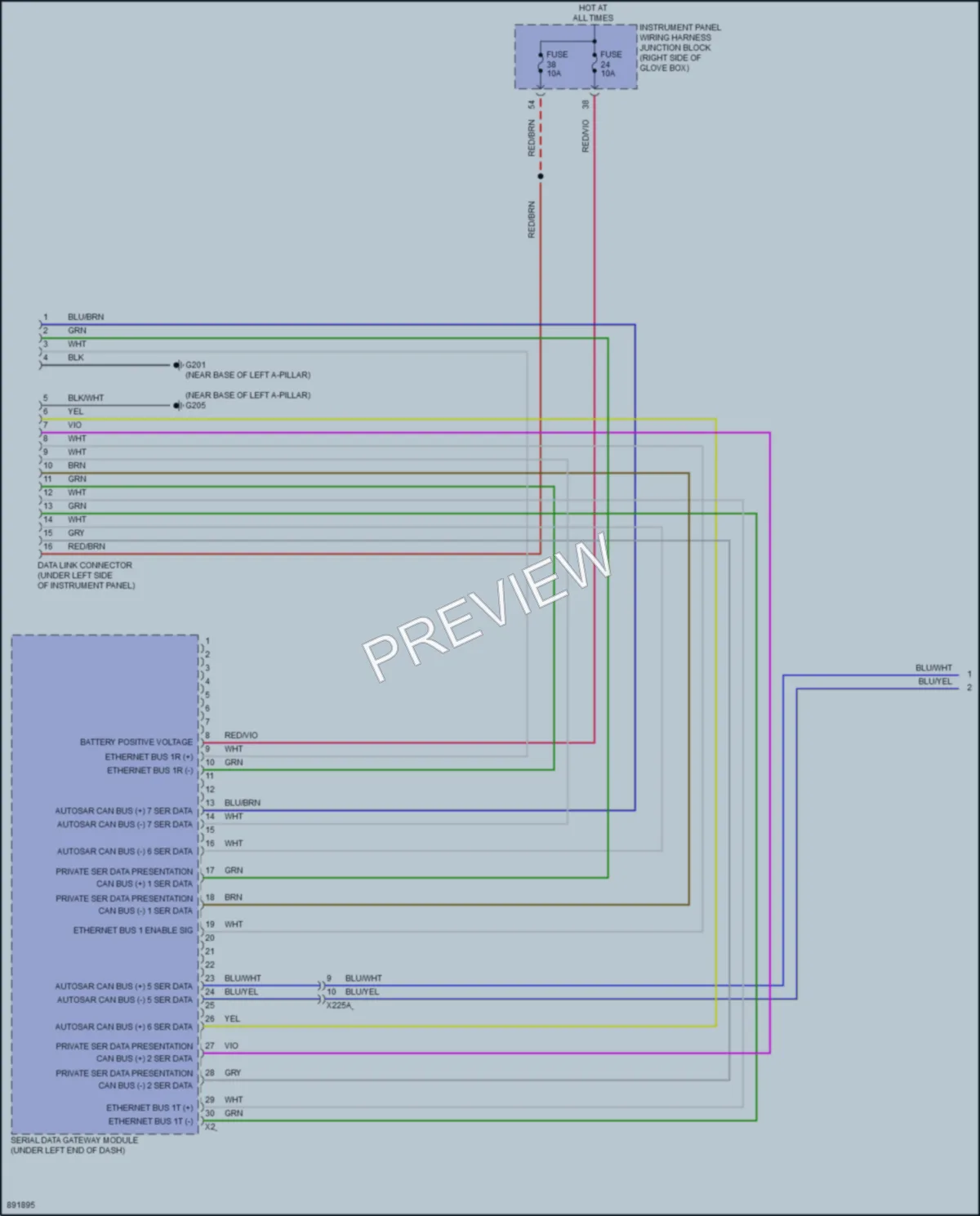 2024 Honda Prologue Computer Data Lines wiring diagram preview