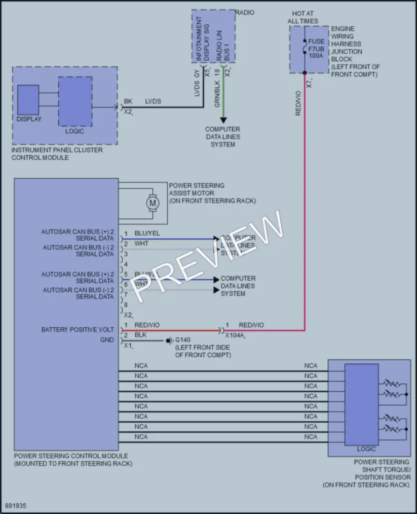 2024 Honda Prologue Electronic Power Steering wiring diagram preview
