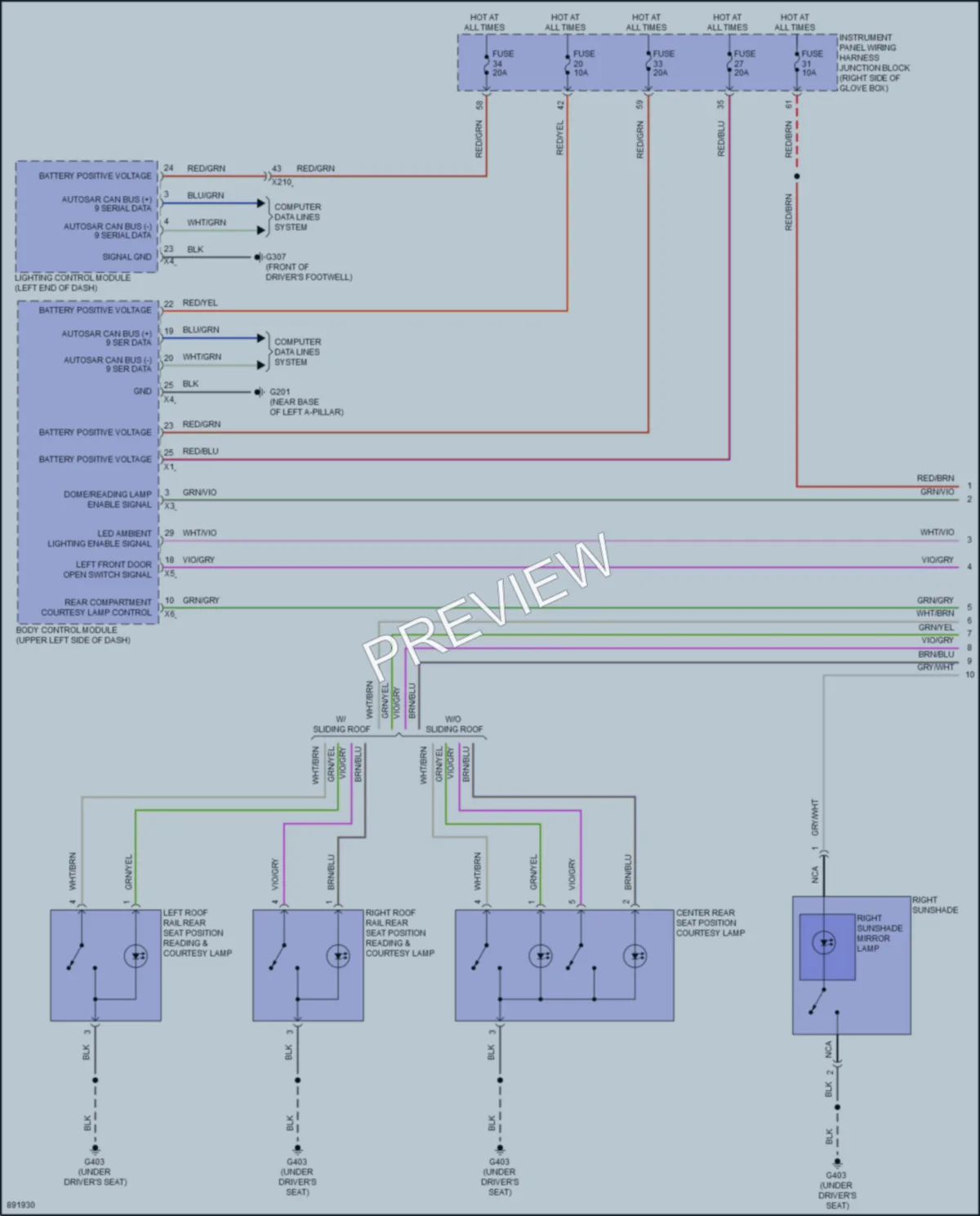 2024 Honda Prologue Interior Lights wiring diagram preview