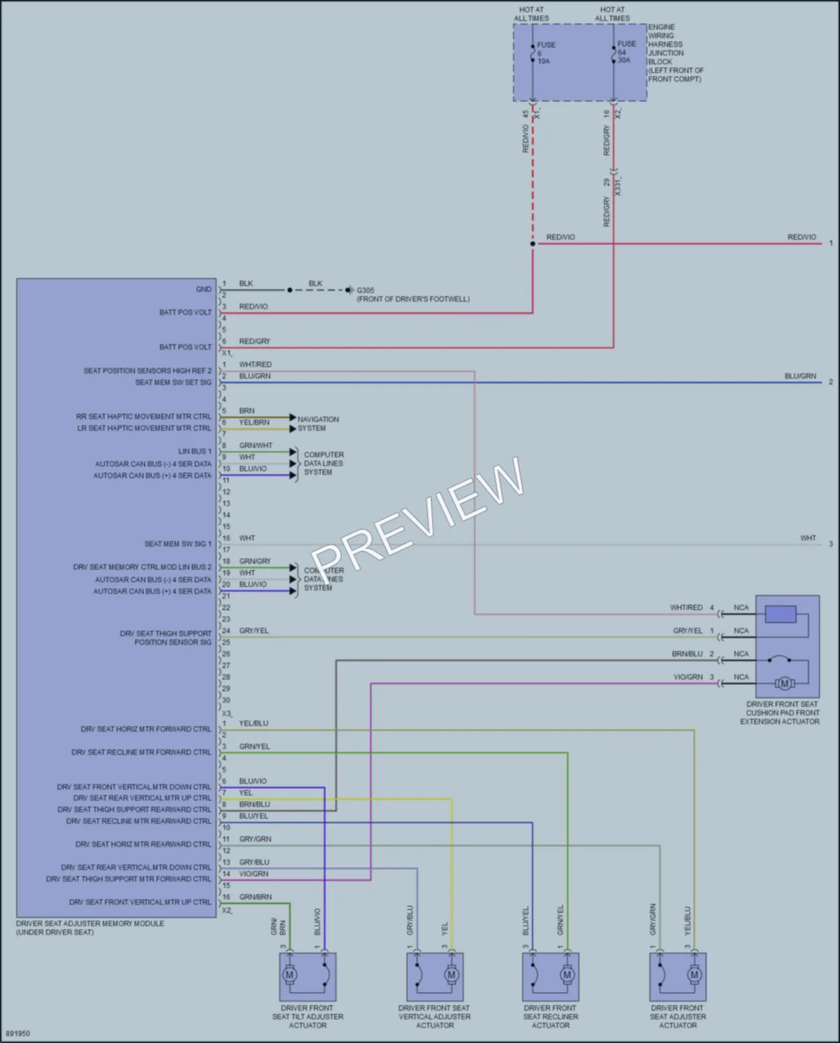 2024 Honda Prologue Memory Systems wiring diagram preview
