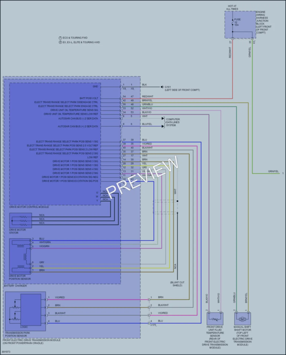 2024 Honda Prologue Transmission wiring diagram preview
