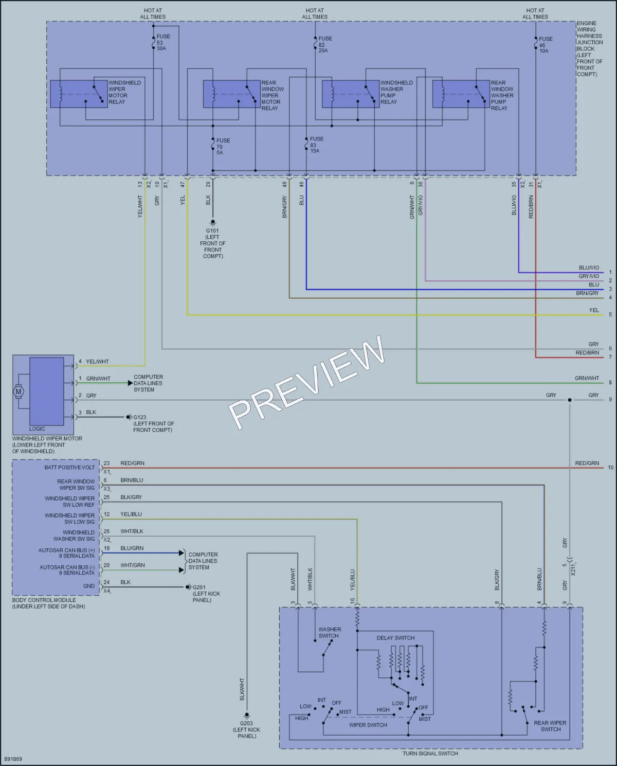 2024 Honda Prologue Wiper Washer wiring diagram preview