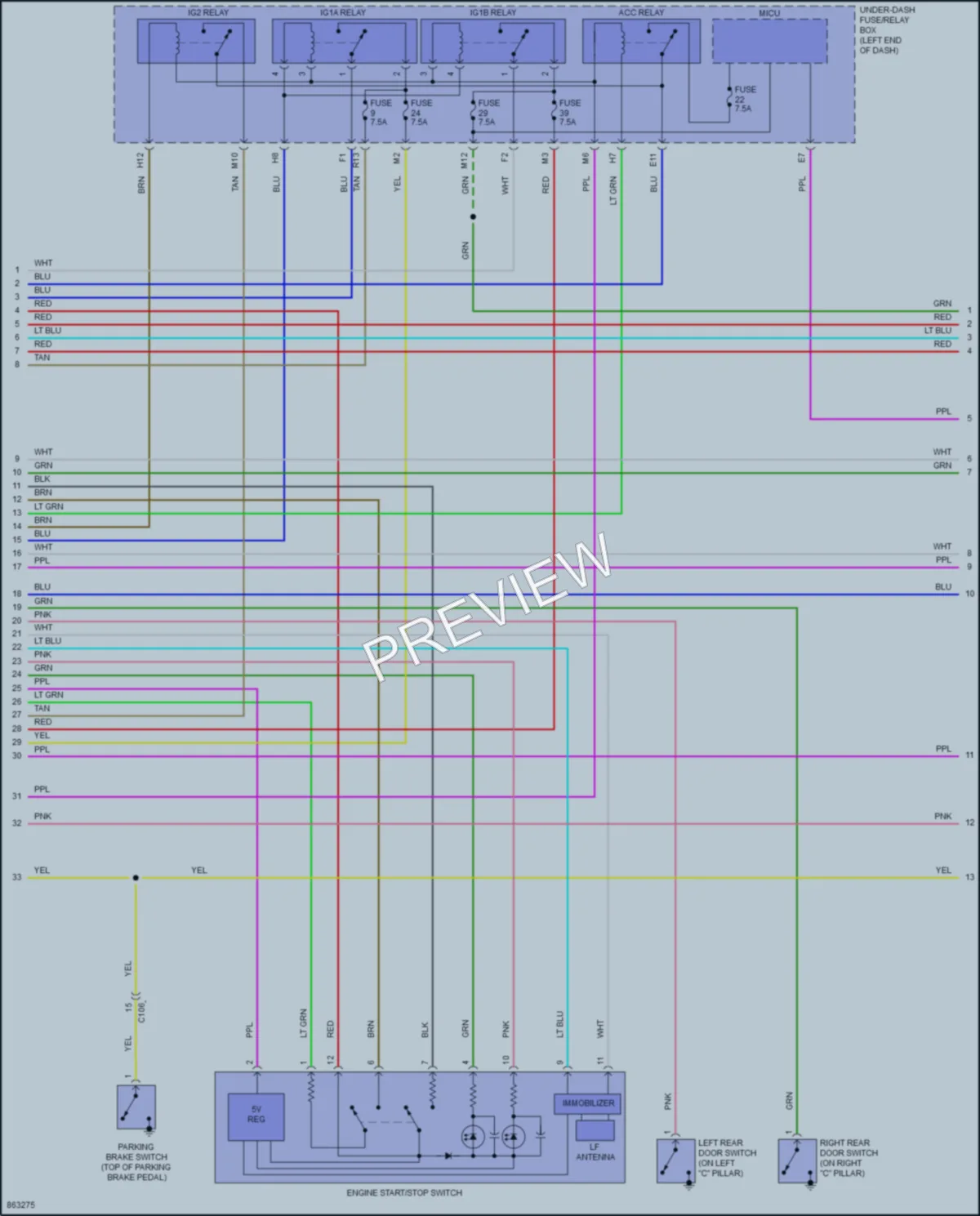 2024 Honda Ridgeline Anti Theft wiring diagram preview