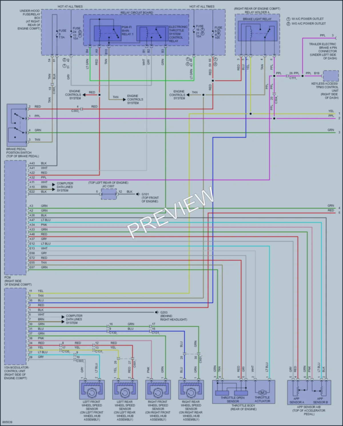 2024 Honda Ridgeline Cruise Control wiring diagram preview