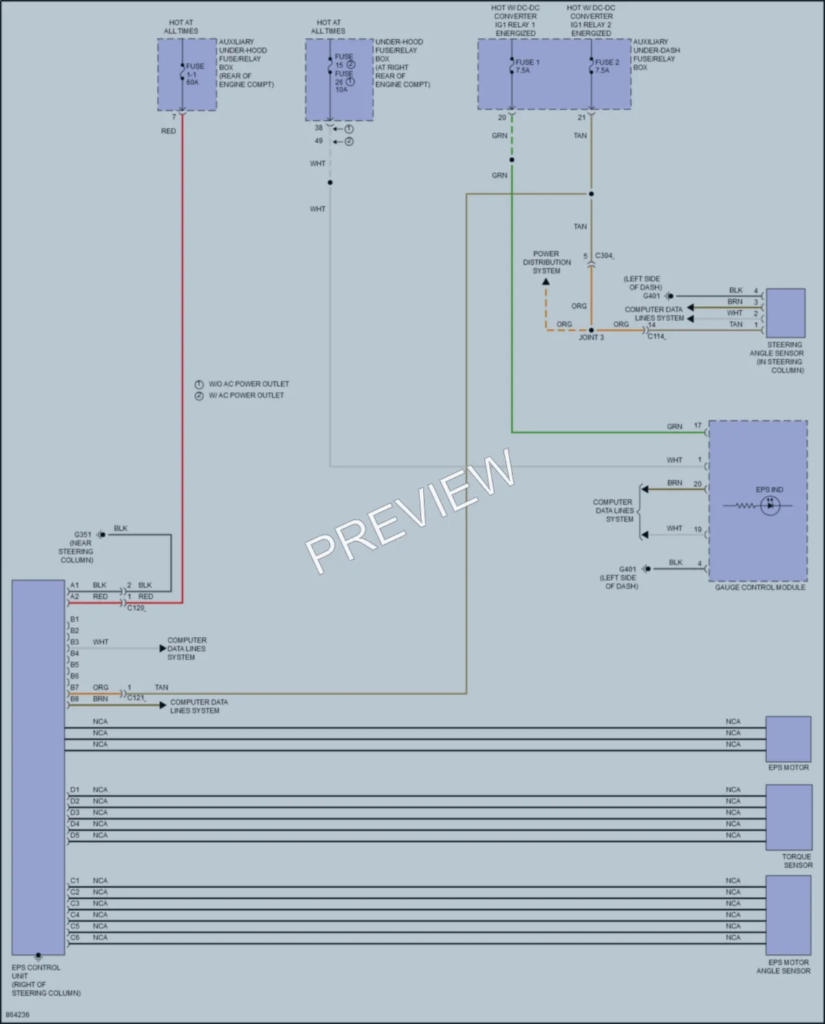 2024 Honda Ridgeline Electronic Power Steering wiring diagram preview