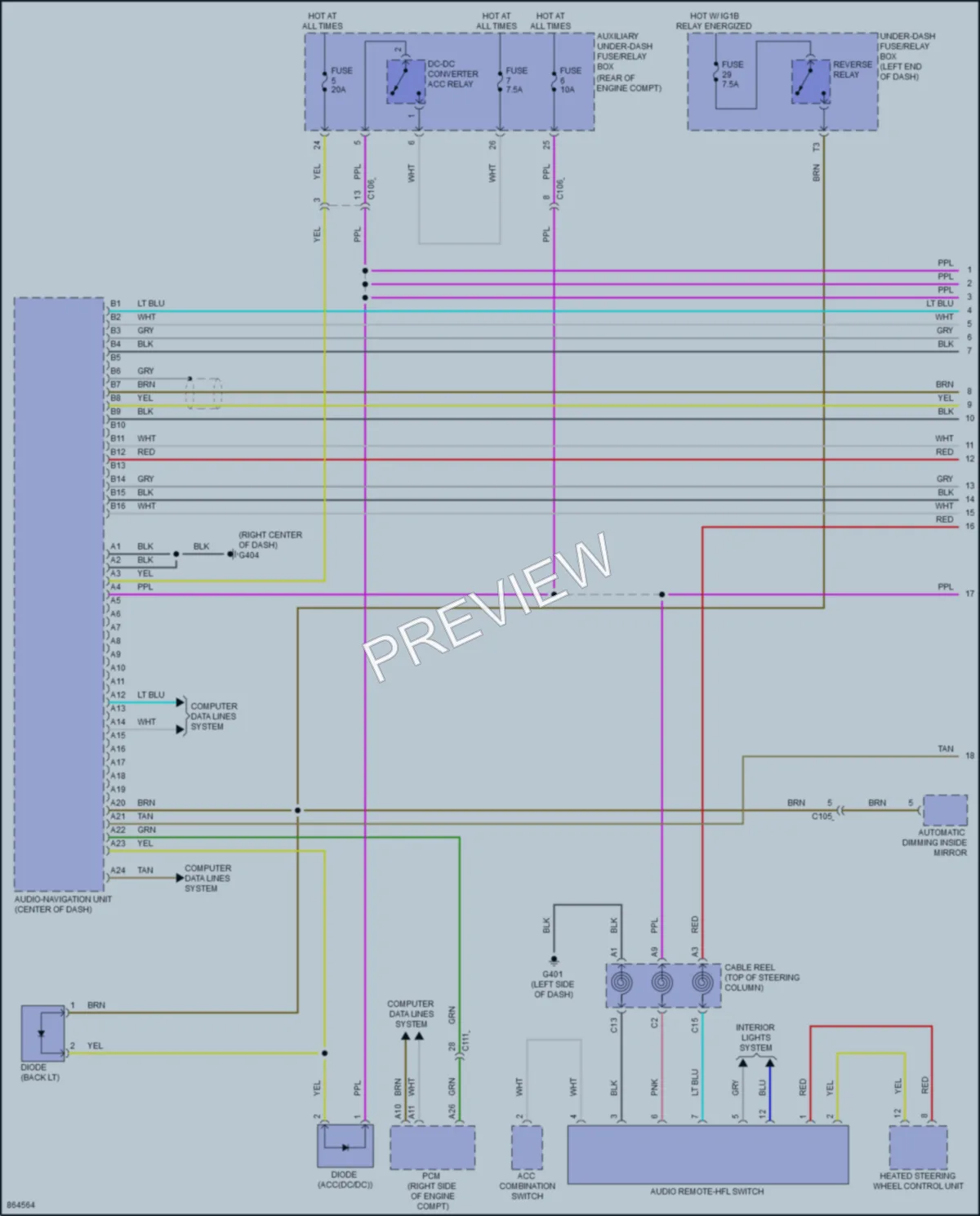 2024 Honda Ridgeline Radio wiring diagram preview