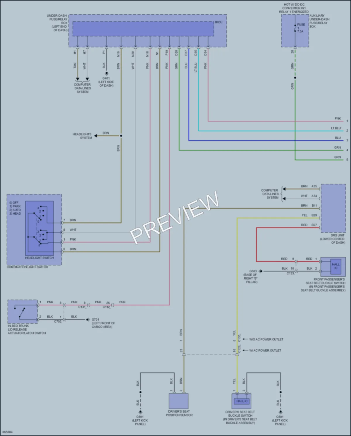 2024 Honda Ridgeline Warning Systems wiring diagram preview