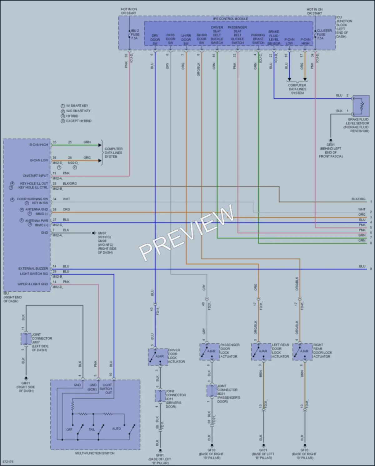 2024 Hyundai Elantra Warning Systems wiring diagram preview