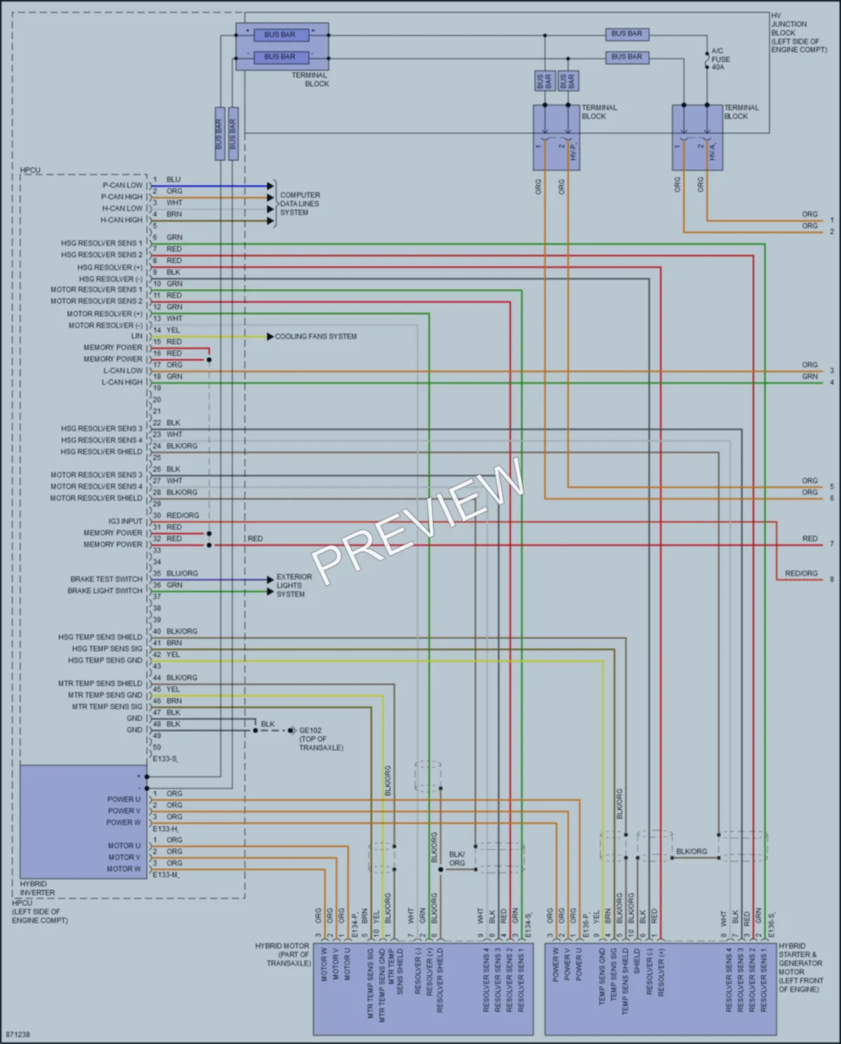 2024 Hyundai ElantraHybrid Engine Performance wiring diagram preview