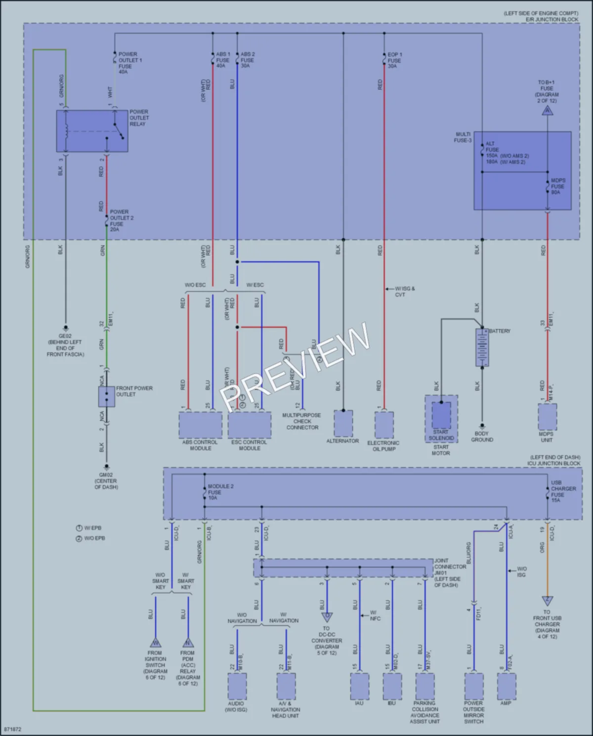 2024 Hyundai ElantraHybrid Power Distribution wiring diagram preview