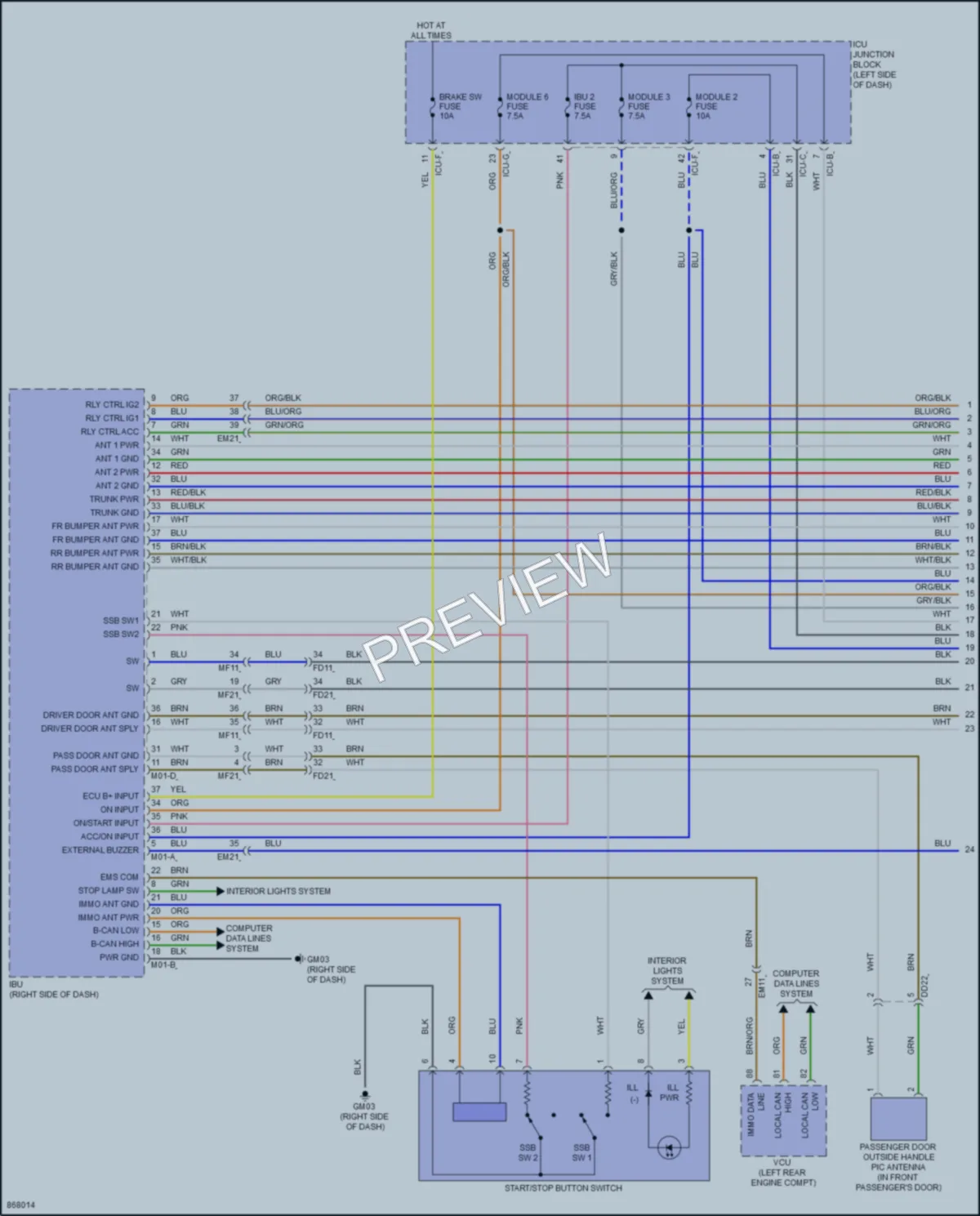 2024 Hyundai Ioniq5 Anti Theft wiring diagram preview