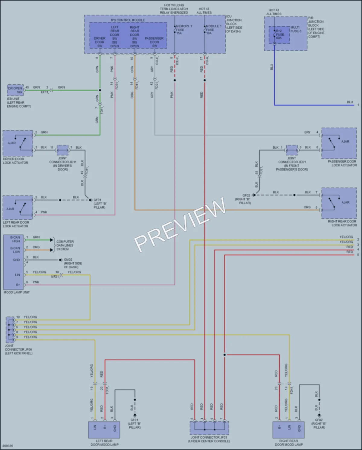 2024 Hyundai Ioniq5 Interior Lights wiring diagram preview