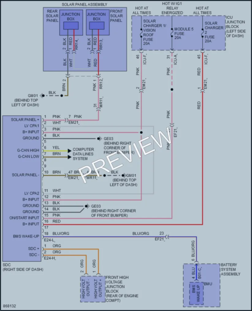 2024 Hyundai Ioniq5 Power Top Sunroof wiring diagram preview