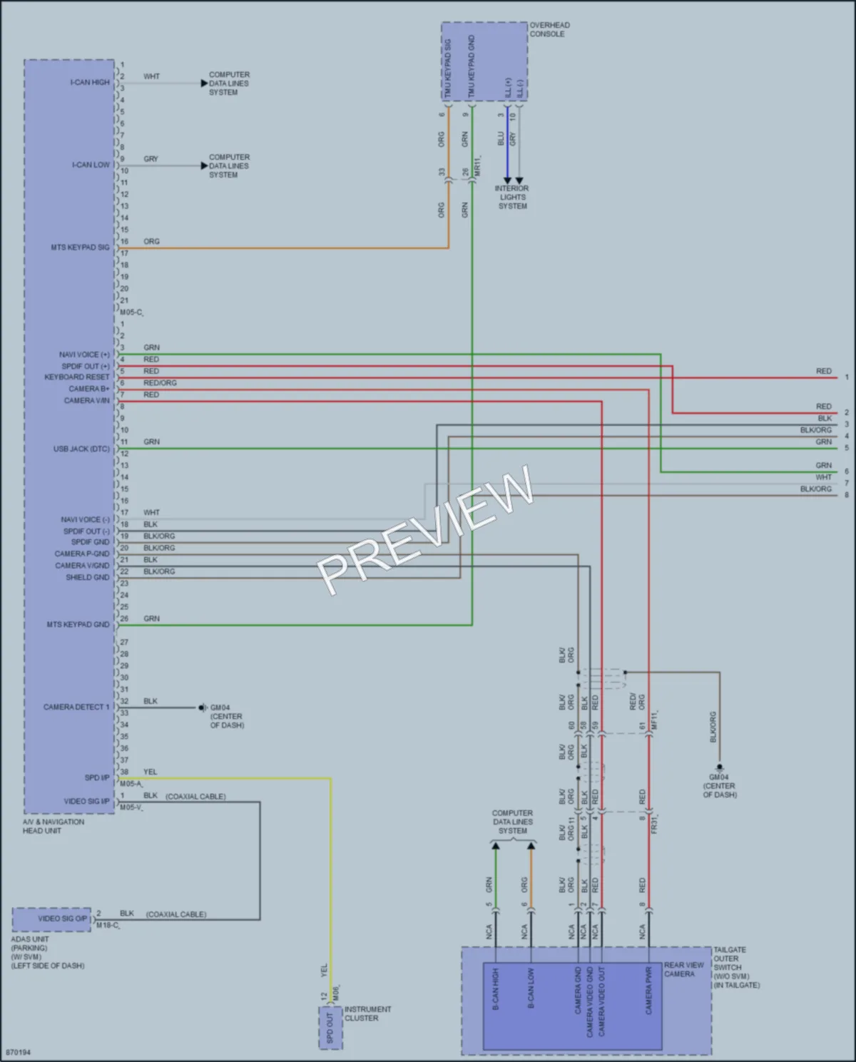 2024 Hyundai Ioniq5 Radio wiring diagram preview