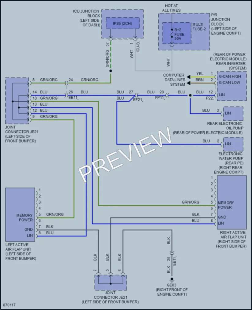2024 Hyundai Ioniq6 Active Bodyworks wiring diagram preview
