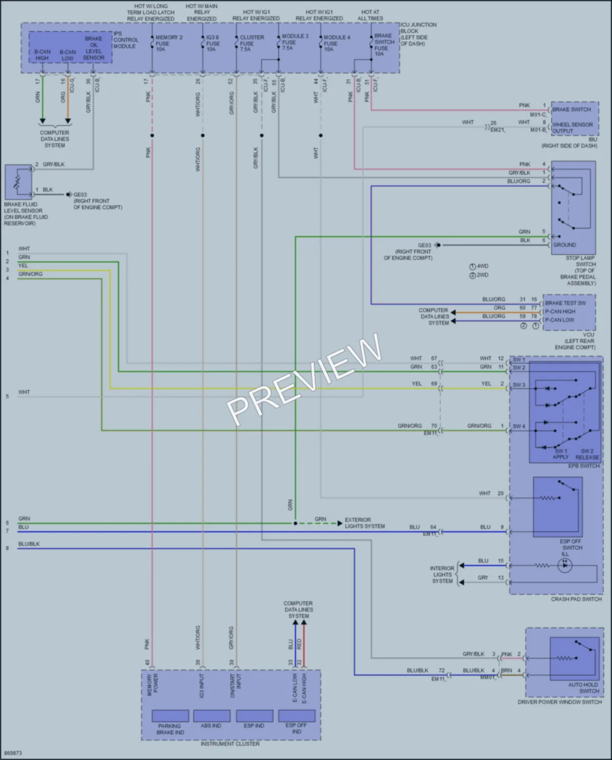 2024 Hyundai Ioniq6 Anti Lock Brakes wiring diagram preview