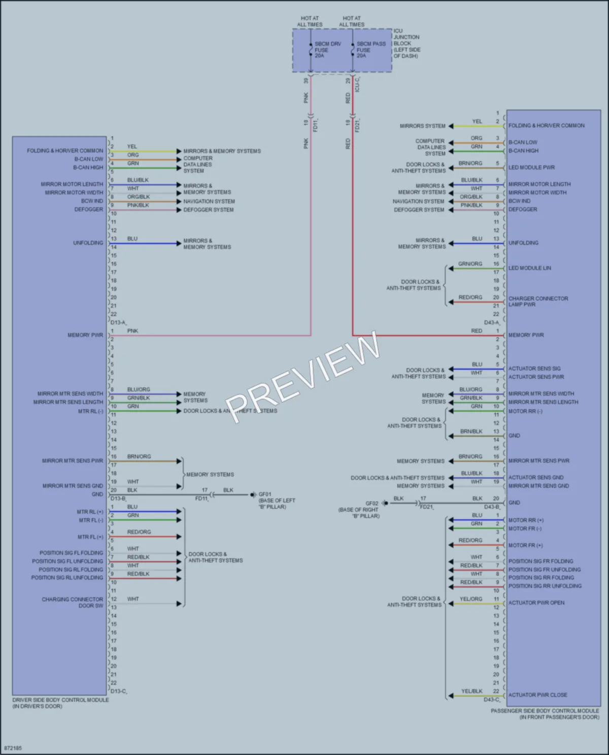 2024 Hyundai Ioniq6 Body Control Modules wiring diagram preview