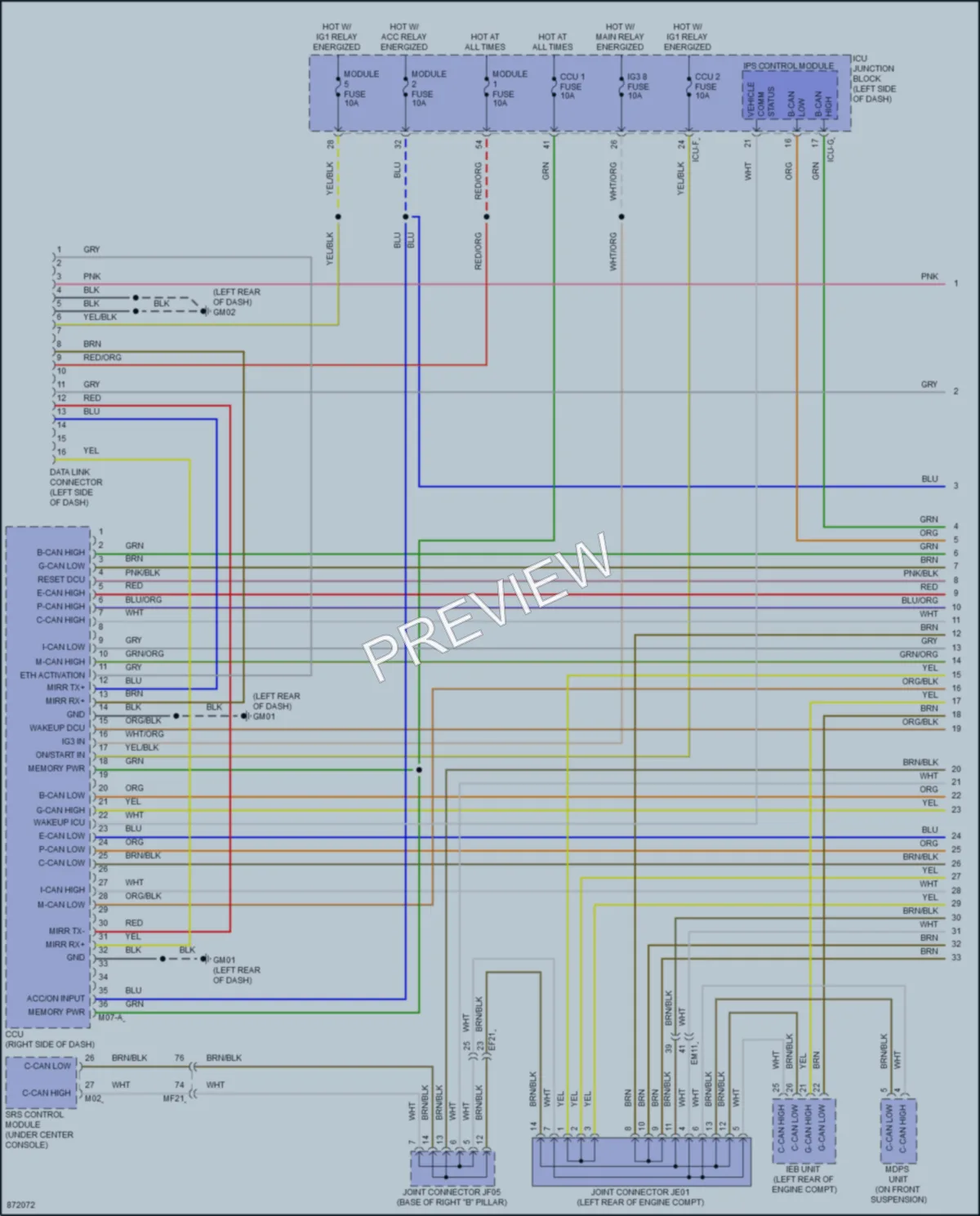 2024 Hyundai Ioniq6 Computer Data Lines wiring diagram preview