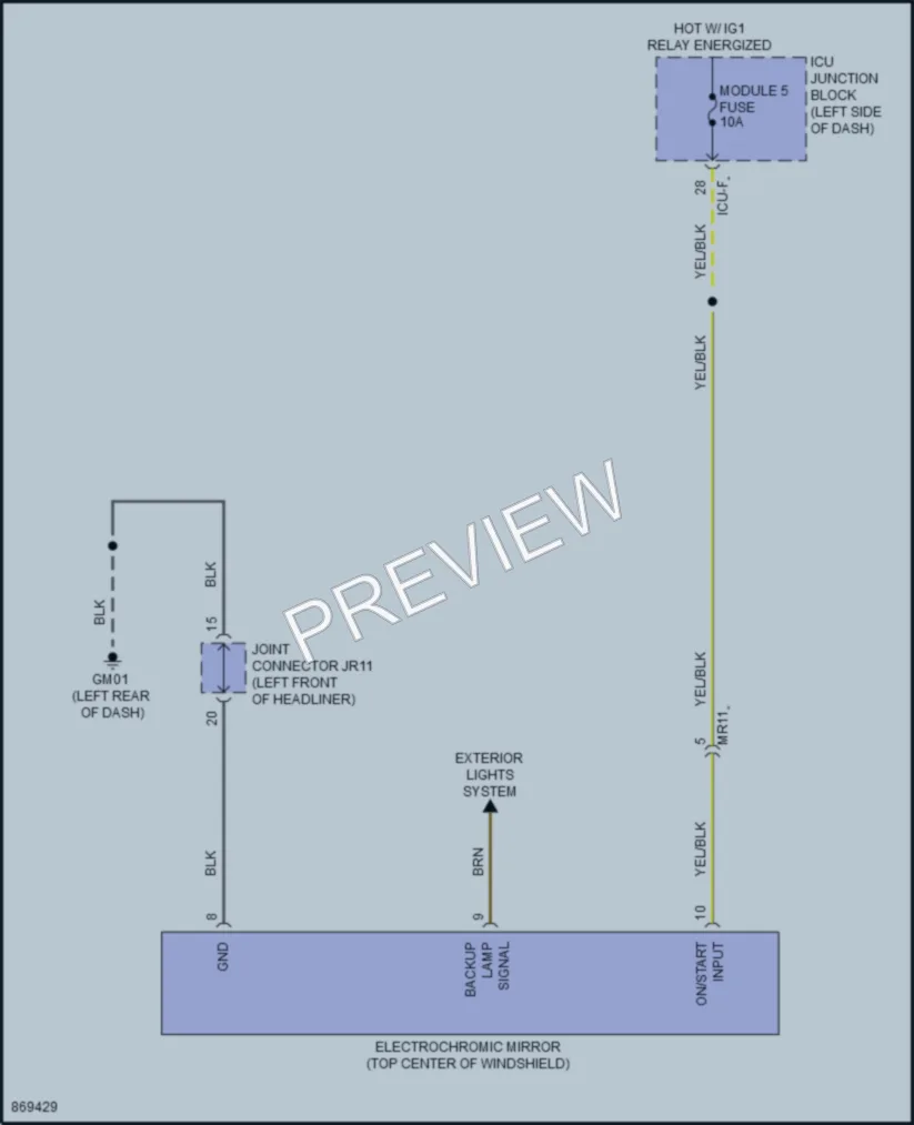 2024 Hyundai Ioniq6 Power Mirrors wiring diagram preview