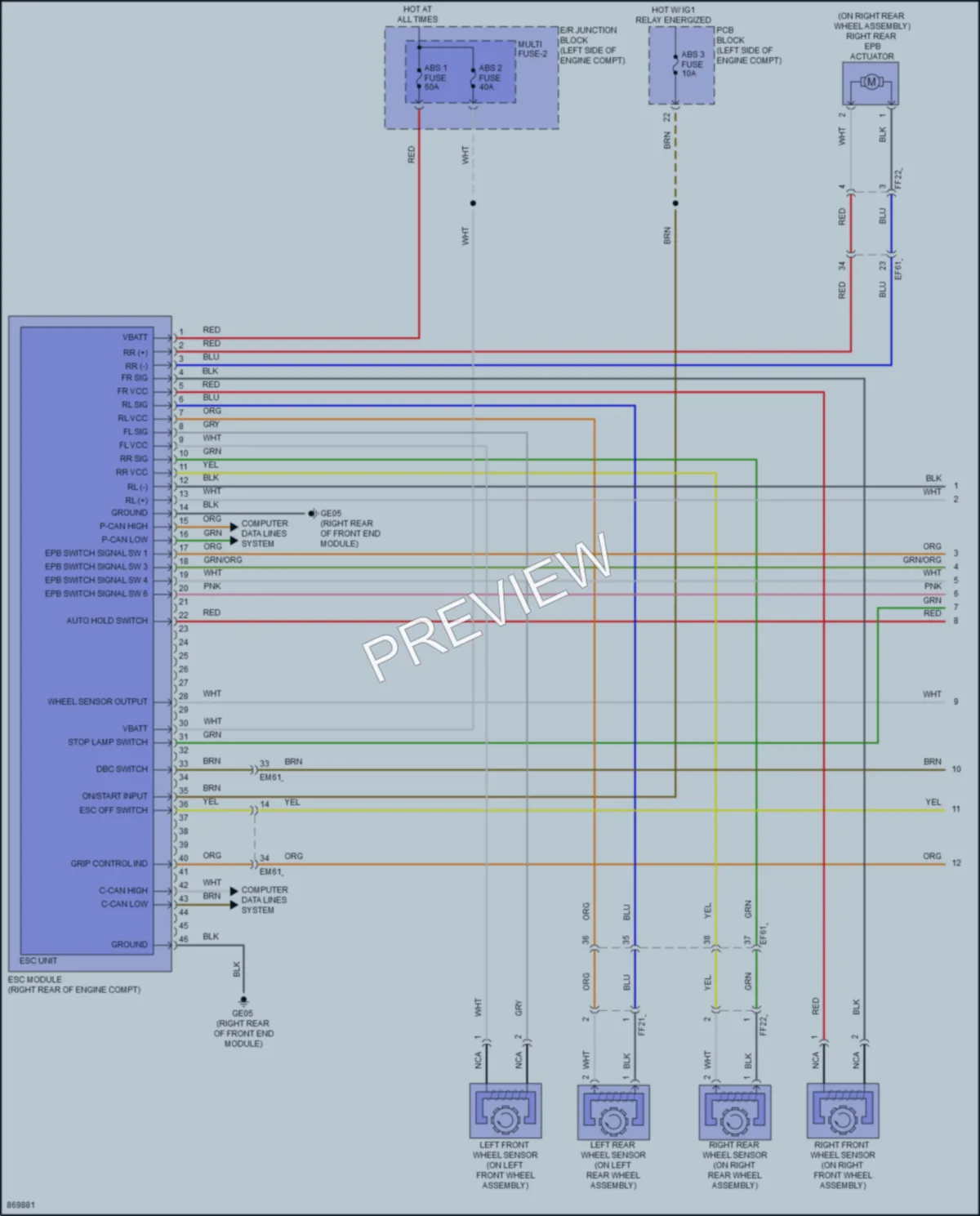 2024 Hyundai Kona Anti Lock Brakes wiring diagram preview
