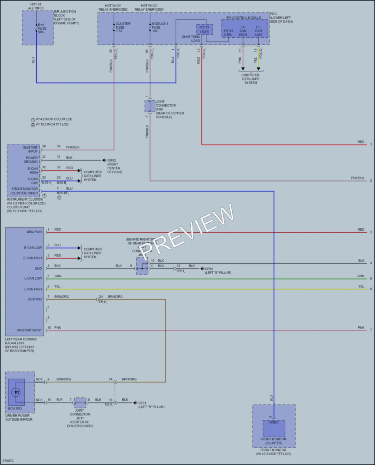 2024 Hyundai Kona Navigation wiring diagram preview