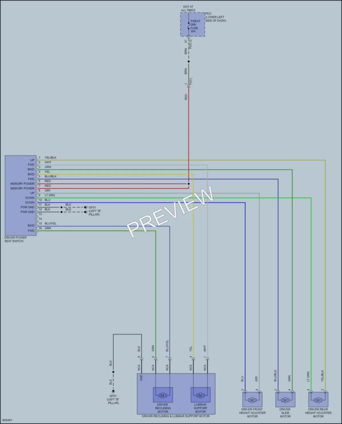 2024 Hyundai Kona Power Seats wiring diagram preview