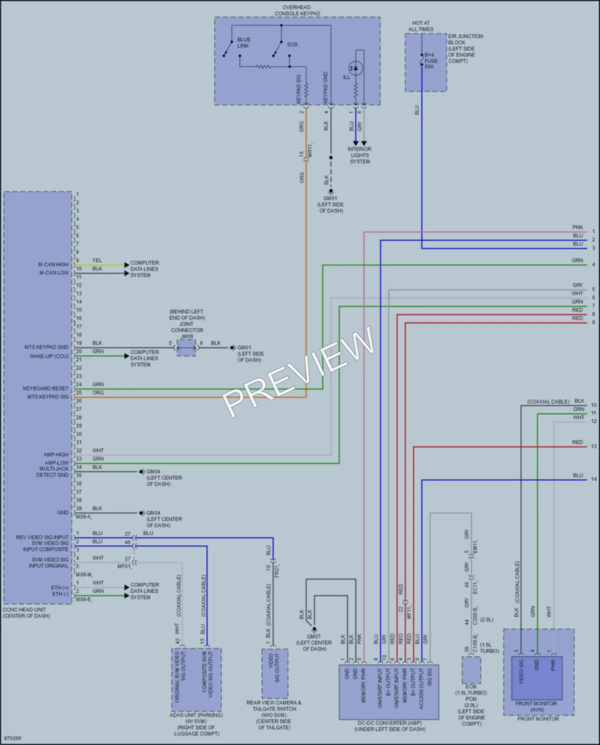 2024 Hyundai Kona Radio wiring diagram preview