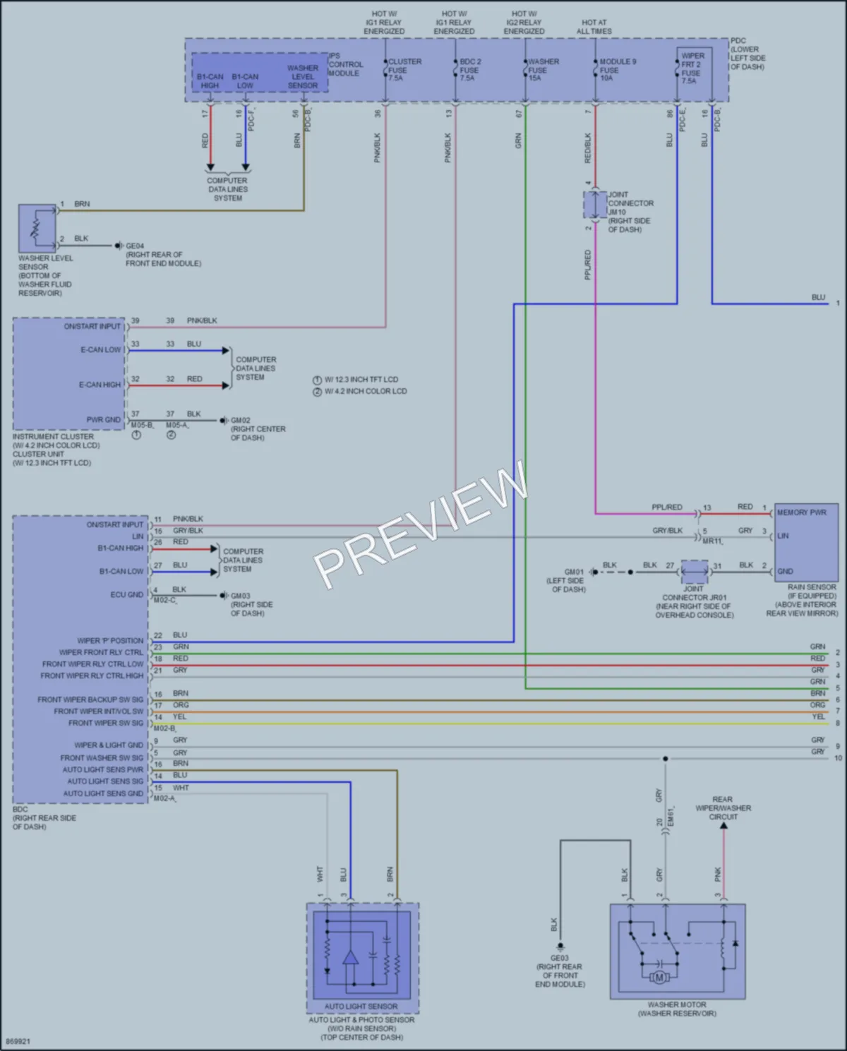 2024 Hyundai Kona Wiper Washer wiring diagram preview