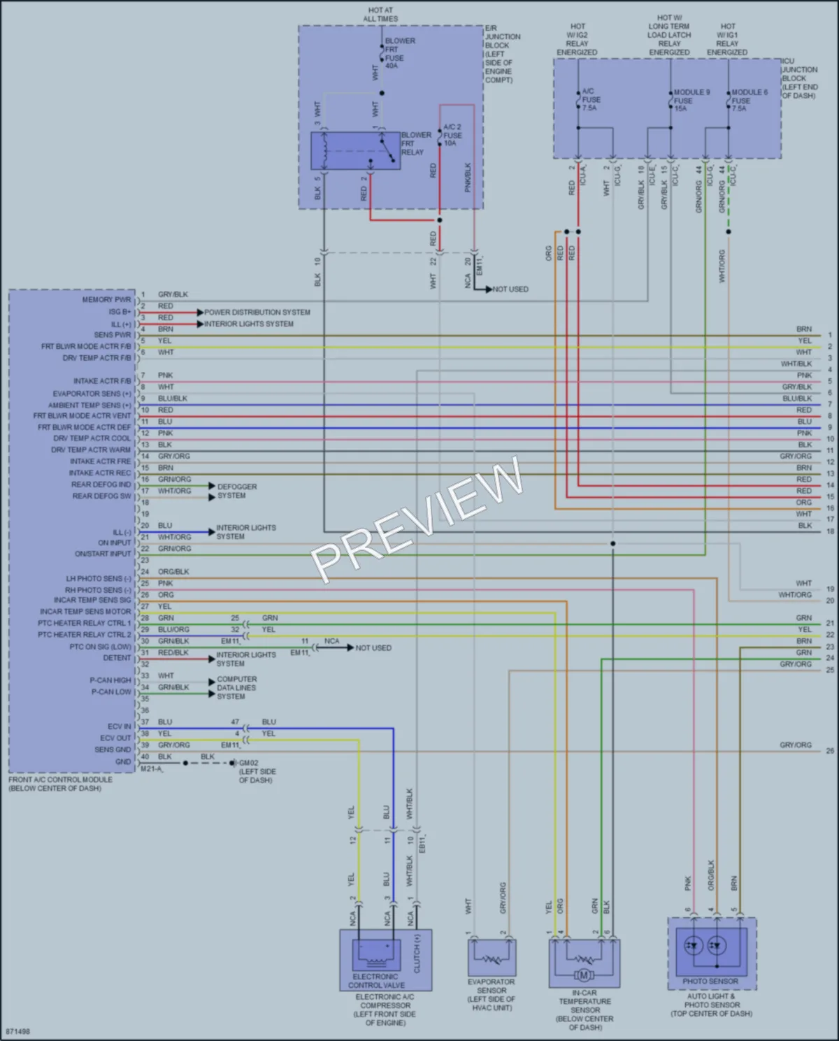 2024 Hyundai Palisade Air Conditioning wiring diagram preview