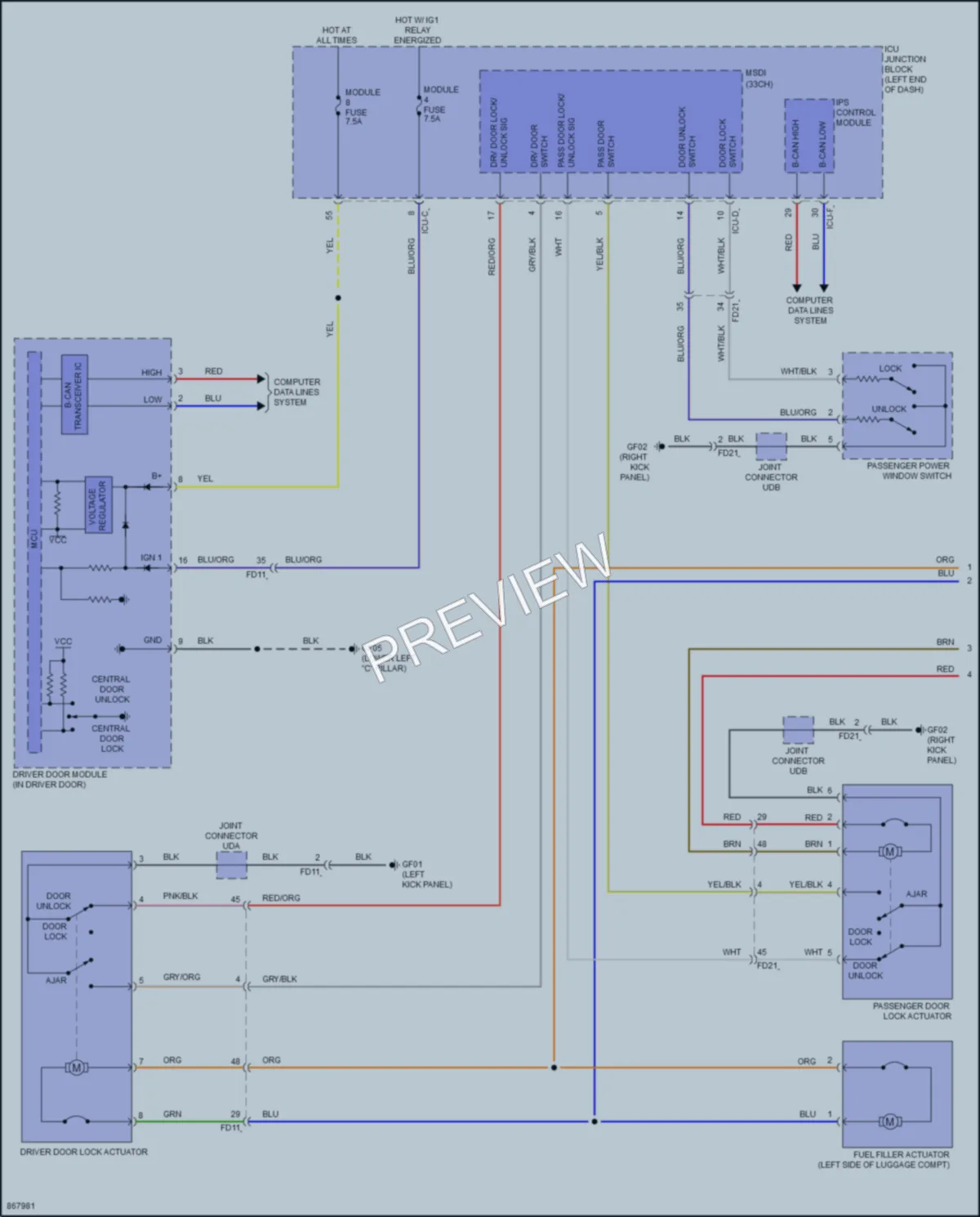 2024 Hyundai Palisade Anti Theft wiring diagram preview