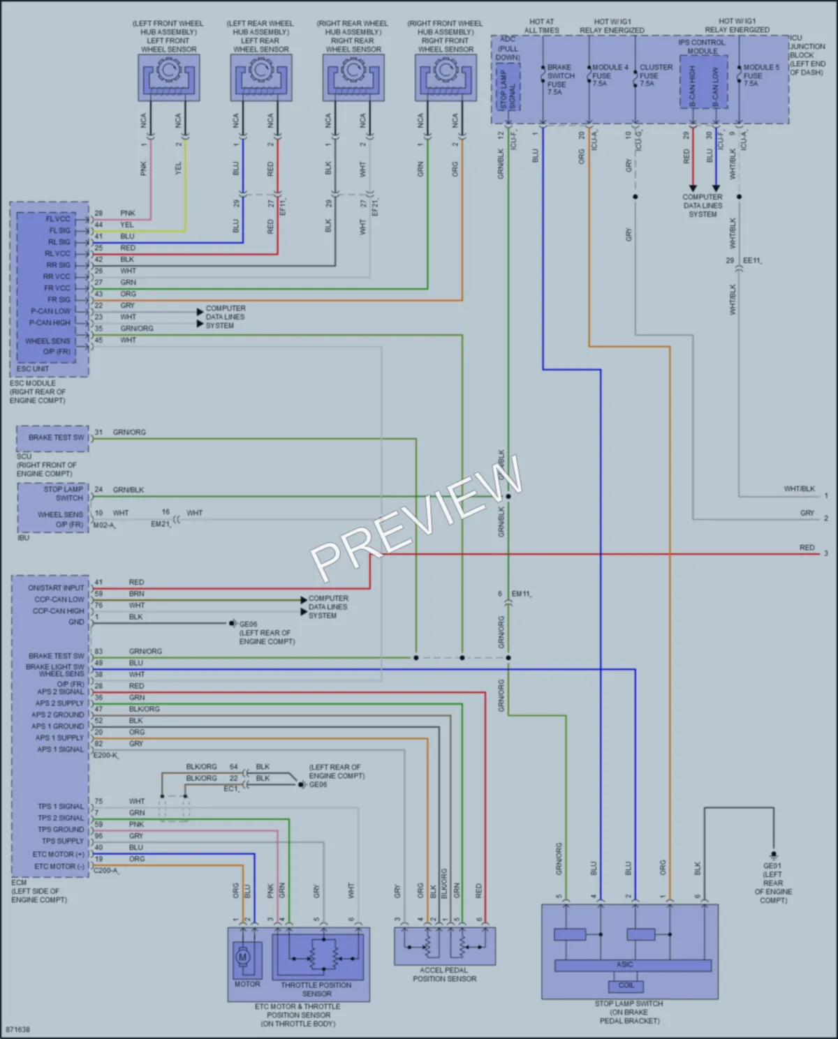 2024 Hyundai Palisade Cruise Control wiring diagram preview