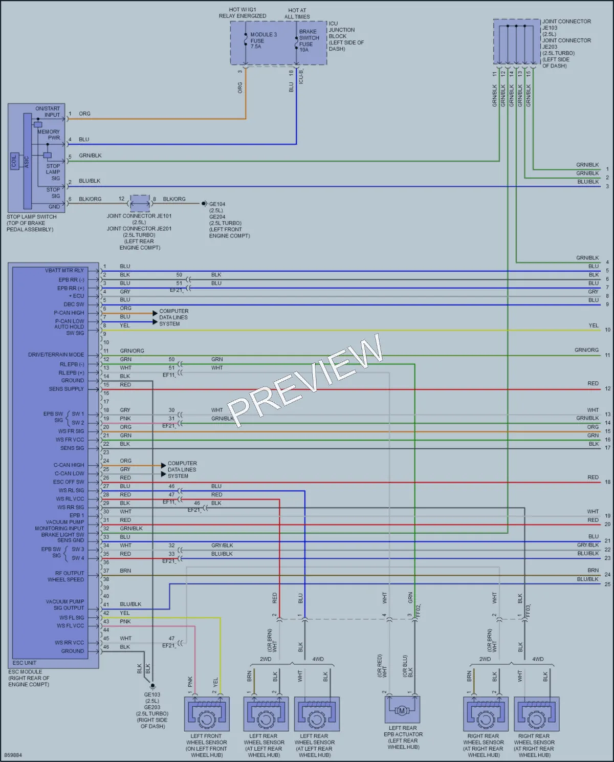 2024 Hyundai SantaCruz Anti Lock Brakes wiring diagram preview