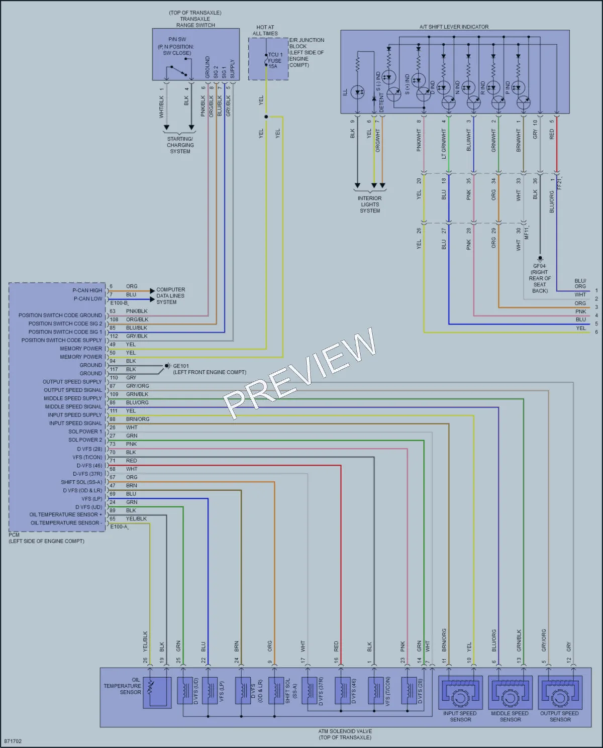 2024 Hyundai SantaCruz Transmission wiring diagram preview