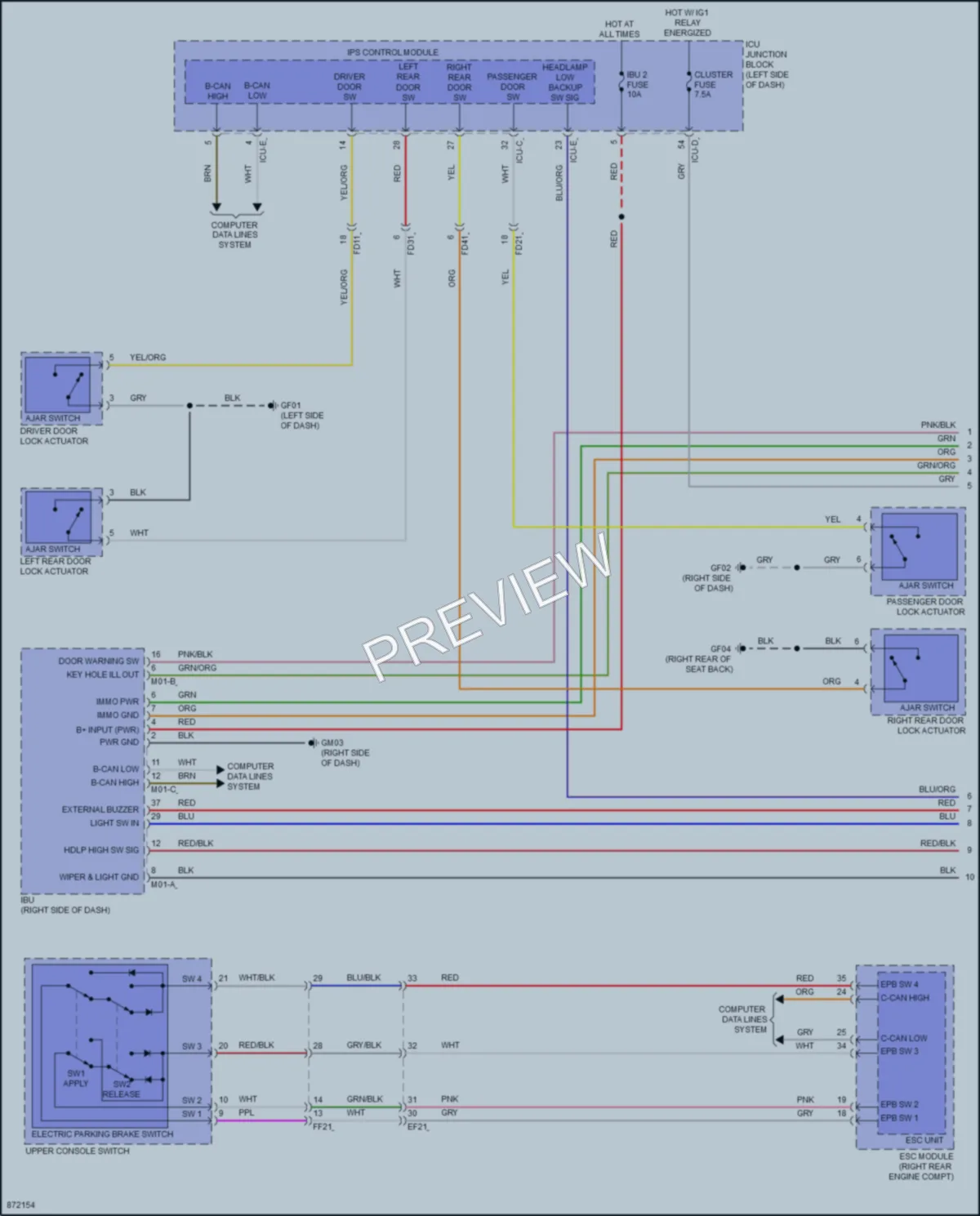 2024 Hyundai SantaCruz Warning Systems wiring diagram preview